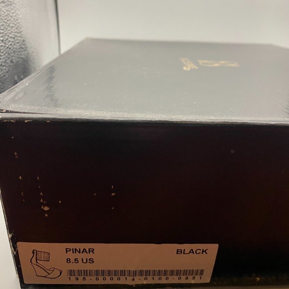 Pinar Silver Studded Cork Wedge - Black - Picture 6 of 6